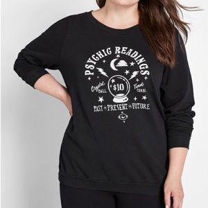 Modcloth psychic readings graphic sweatshirt 1X